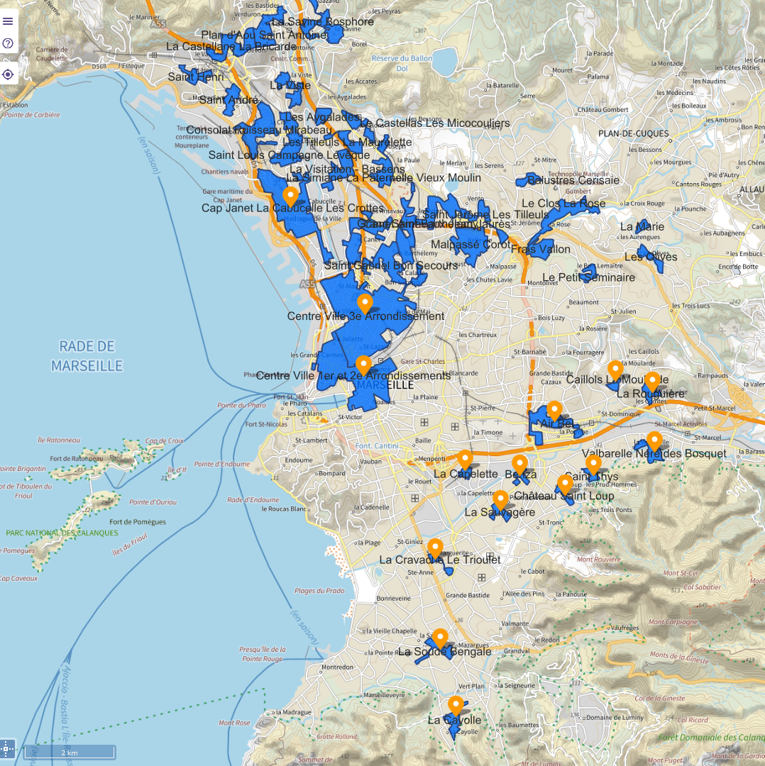 carte quartiers qpv carrefour entrepreneuriat marseille cciamp