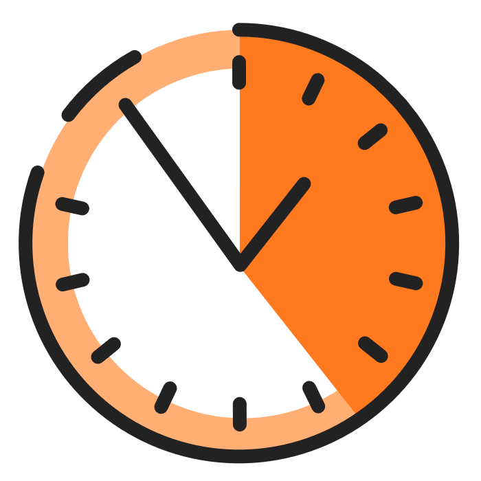 horloge sombre orange RH