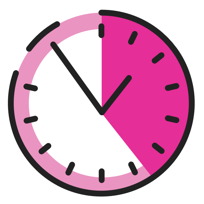 horloge sombre rose devco