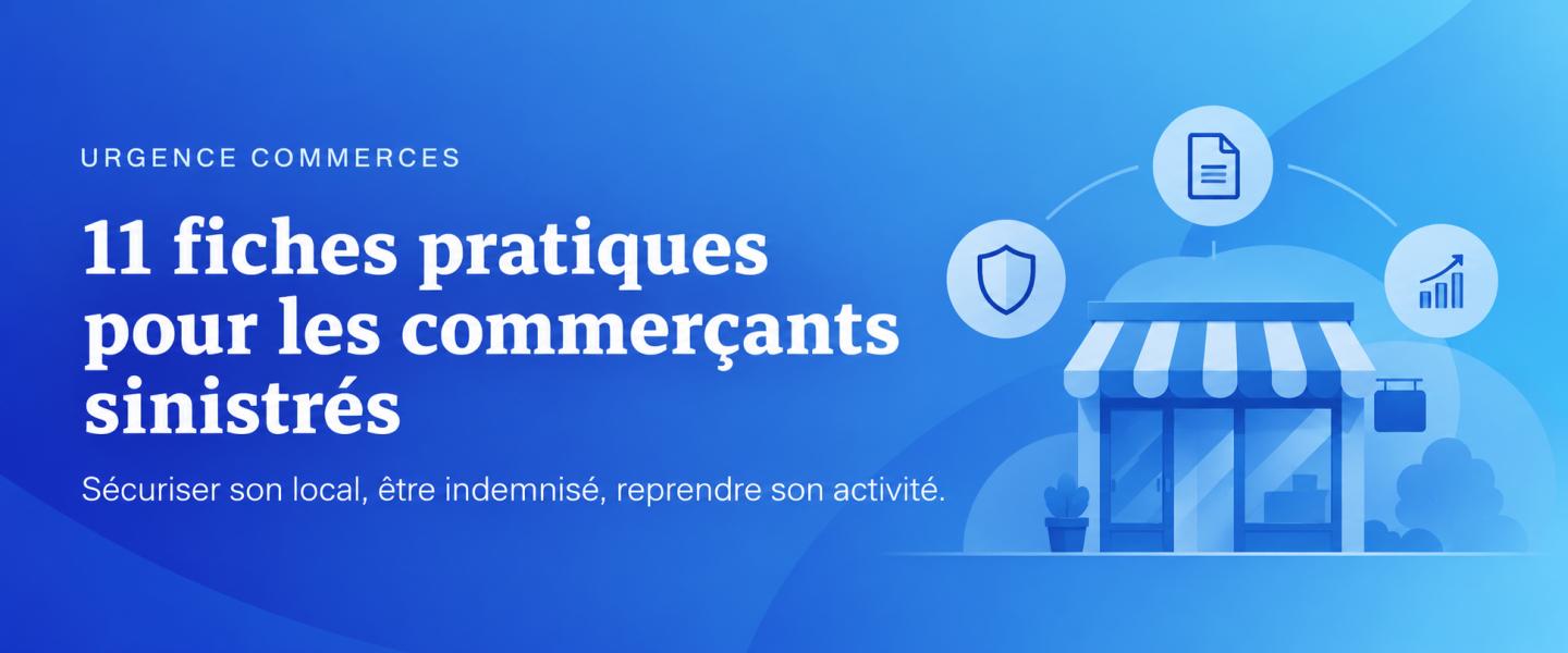 11 fiches pratiques pour commerçants sinistrés